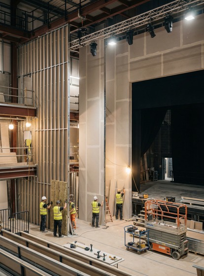 Garsington Opera House dry lining project evidence image
