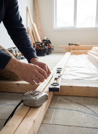 On-site set out and coordination detail shot