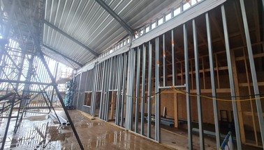 SLB Contracts site team coordinating steel framing drawings for a project quote