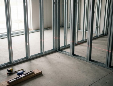 Steel framing set out lines and structure detail