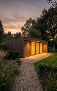 Finished garden room with modern detailing